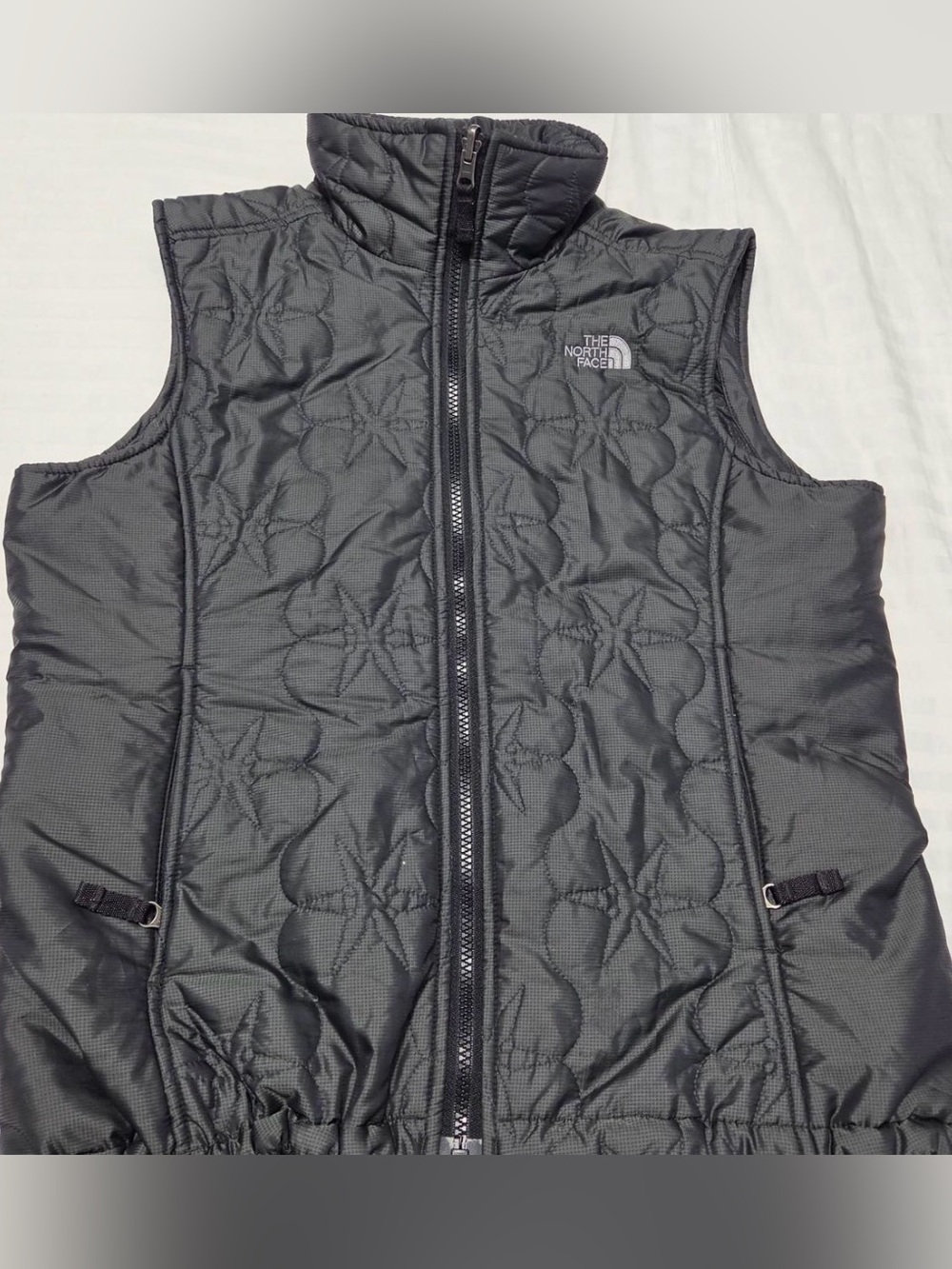 The North Face Goose Down Quilted Vest Womens Medium Full Zip Black